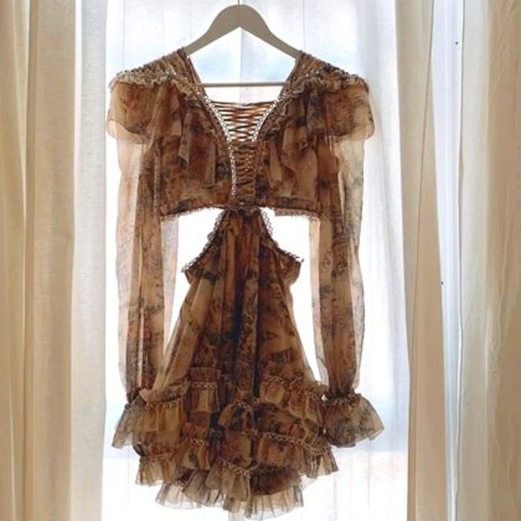 IXIAH Masaai Long Sleeve Cut Out Mini Dress RRP$550 - Picture 14 of 15